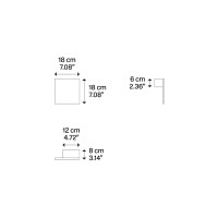 Lodes Puzzle Outdoor Single Square Lampada LED a Parete IP65