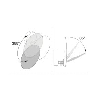 Lodes Puzzle Outdoor Round Single Lampada LED a Parete IP65