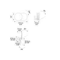 Lodes Puzzle Outdoor Round Double LED Wall Lamp IP65