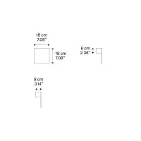 Lodes Puzzle Single Square Lampada LED a Parete o Soffitto