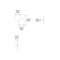 Lodes Puzzle Double Square LED Wall or Ceiling Lamp