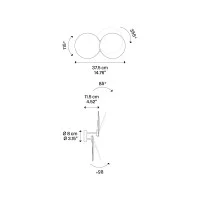 Lodes Puzzle Round Doube Lampada LED a Parete o Soffitto