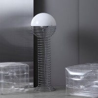 Verpan Wire Floor Lamp in Steel Wire By Verner Panton