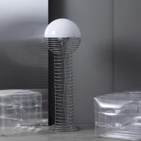 Verpan Wire Floor Lamp in Steel Wire By Verner Panton