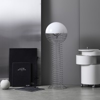 Verpan Wire Lampada da Terra in Filo Acciaio By Verner Panton