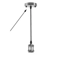 Rosetta wall Ceiling rose with single output Silver Chrome