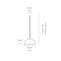 Ideal Lux Folk D40 Dome Suspension Lamp for Indoor