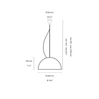 Ideal Lux Folk D50 Dome Suspension Lamp for Indoor