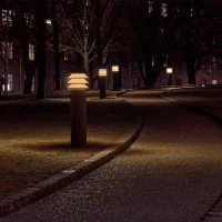 Louis Poulsen Bysted Bollard LED per Esterno IP65 By P. Bysted