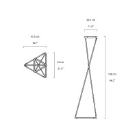 Luceplan Tango Modular Triangular LED Floor Lamp for Indoor
