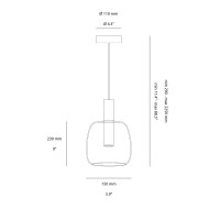 Ideal Lux Coco SP Lampada da Sospensione in Vetro per Interno