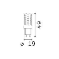 Ideal Lux Lampadina G9 LED 3W Fascio 360° Bispina alta luminosità