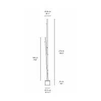 Vibia Bamboo h270 Lampada LED Doppia da Terra a Incasso IP66
