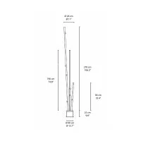Vibia Bamboo Lampada LED Tripla da Terra a Incasso IP66