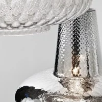 Zafferano Romeo and Giulietta Suspension Lamp in Glass E27
