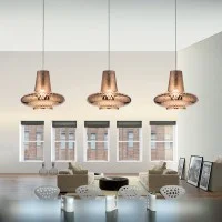 Zafferano Romeo and Giulietta Suspension Lamp in Glass E27