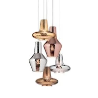 Zafferano Romeo and Giulietta Suspension Lamp in Glass E27