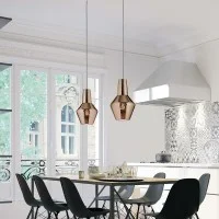 Zafferano Romeo and Giulietta Suspension Lamp in Glass E27
