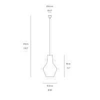 Zafferano Romeo and Giulietta Suspension Lamp in Glass E27