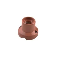 Portalampada Vintage E27 in Porcellana Base Dritta terracotta