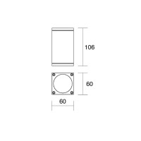Isyluce Prysm mini Faretto GU10 a Plafone da Soffitto in Alluminio IP54