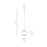 Zafferano Bonnie and Clyde Suspension Lamp in Glass E27