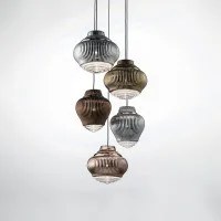 Zafferano Bonnie and Clyde Suspension Lamp in Glass E27