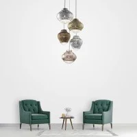 Zafferano Bonnie and Clyde Suspension Lamp in Glass E27
