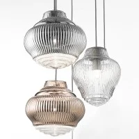 Zafferano Bonnie and Clyde Suspension Lamp in Glass E27