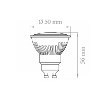 Lampo DIK LED GU10 Lampadina 5W 240V 120° In Aluminium Alta