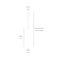 Ideal Lux Tube D6 Lampada da Sospensione Cilindrica a LED