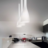 Ideal Lux Flut Small Suspension Lamp in Glass for Indoor