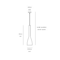 Ideal Lux Flut Small Lampada da Sospensione in Vetro per Interni