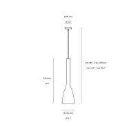 Ideal Lux Flut Small Suspension Lamp in Glass for Indoor