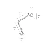 Ideal Lux Wally TL1 Adjustable Technical Table Lamp