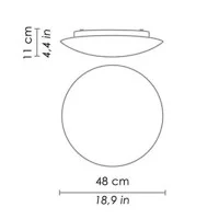 Ai Lati Lights BIS Lampada tonda da Soffitto o Parete D. 48 cm IP44