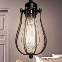 Lampada da soffitto Vintage a gabbietta portalampada Filamento