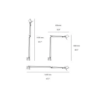 Artemide Tolomeo Braccio LED Wall Lamp By De Lucchi and Fassina