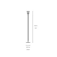 Fontana Arte Flute Media Lampada da Terra in Vetro per Interno
