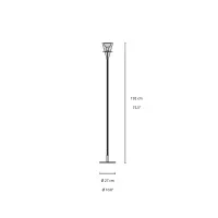Fontana Arte Flute Media Lampada da Terra in Vetro per Interno
