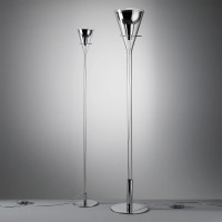 Fontana Arte Flute Grande Lampada da Terra in Vetro per Interno