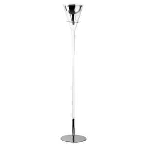 Fontana Arte Flute Grande Lampada da Terra in Vetro per Interno