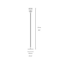 Fontana Arte Flute Grande Lampada da Terra in Vetro per Interno