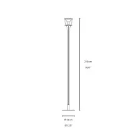Fontana Arte Flute Grande Lampada da Terra in Vetro per Interno