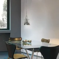Fontana Arte Flute Lampada LED da Sospensione in Vetro per Interno