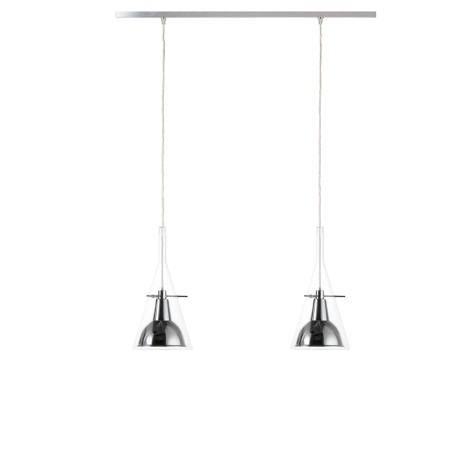 Fontana Arte Flute Doppia Lampada LED da Sospensione per Interno