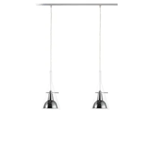 Fontana Arte Flute Doppia Lampada LED da Sospensione per Interno
