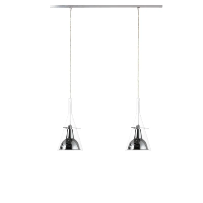 Fontana Arte Flute Doppia Lampada LED da Sospensione per Interno Fontana Arte Flute Doppia Lampada LED da Sospensione per Interno