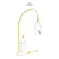 Flos Ricambio Completo Asta con Canalina e Interruttore per ARCO