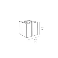 Slide Design Merry Cubo LED RGB Pacco Natalizio Luminoso a Batteria